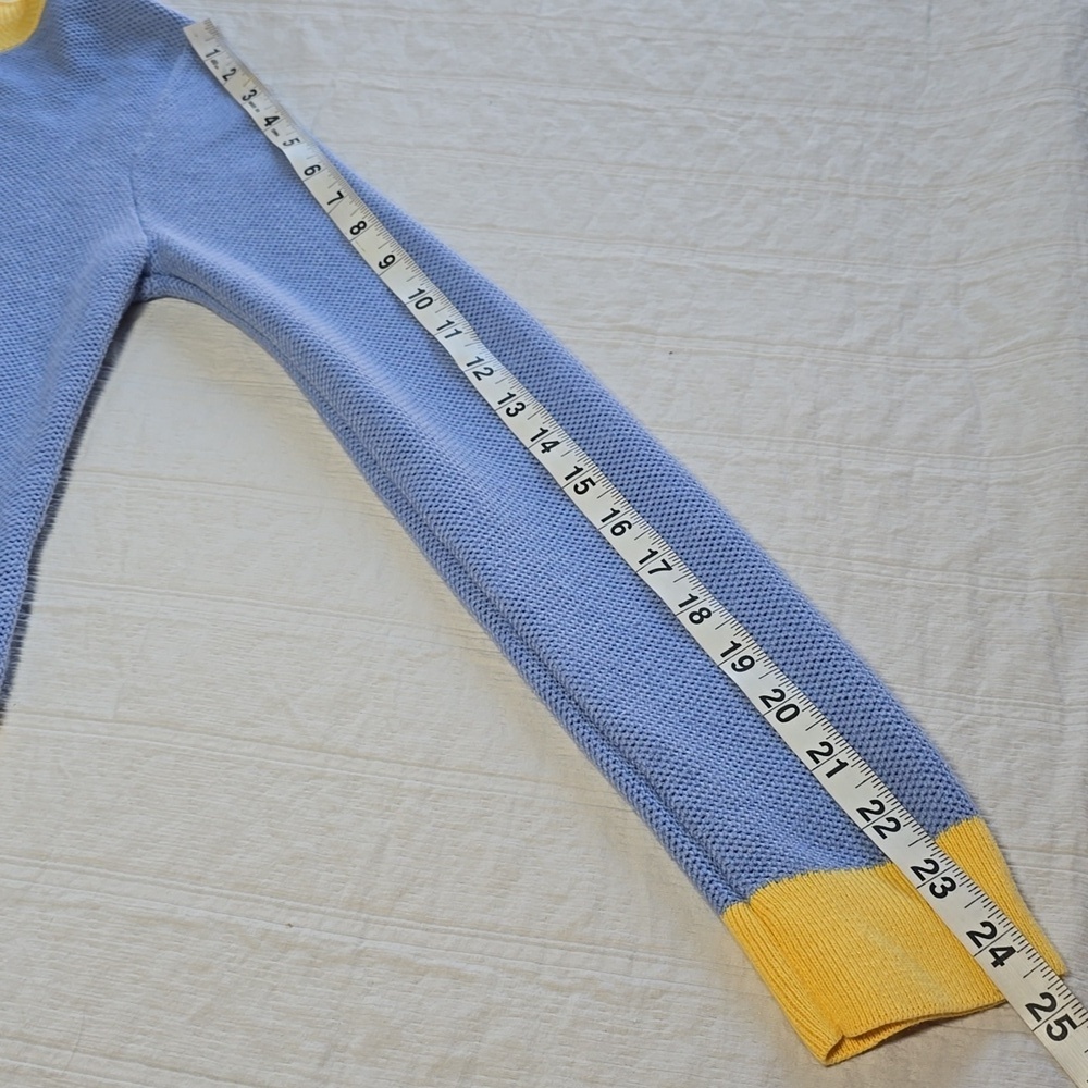 Burgess The" Bea "Seed Stitch Sweater | Blueberry Sunbeam - Size M - Picture 12 of 14